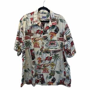 REYN SPOONER SIZE XXXL TAMPA BAY BUCCANEERS NFL VINTAGE HAWAIIAN BUTTON-DOWN